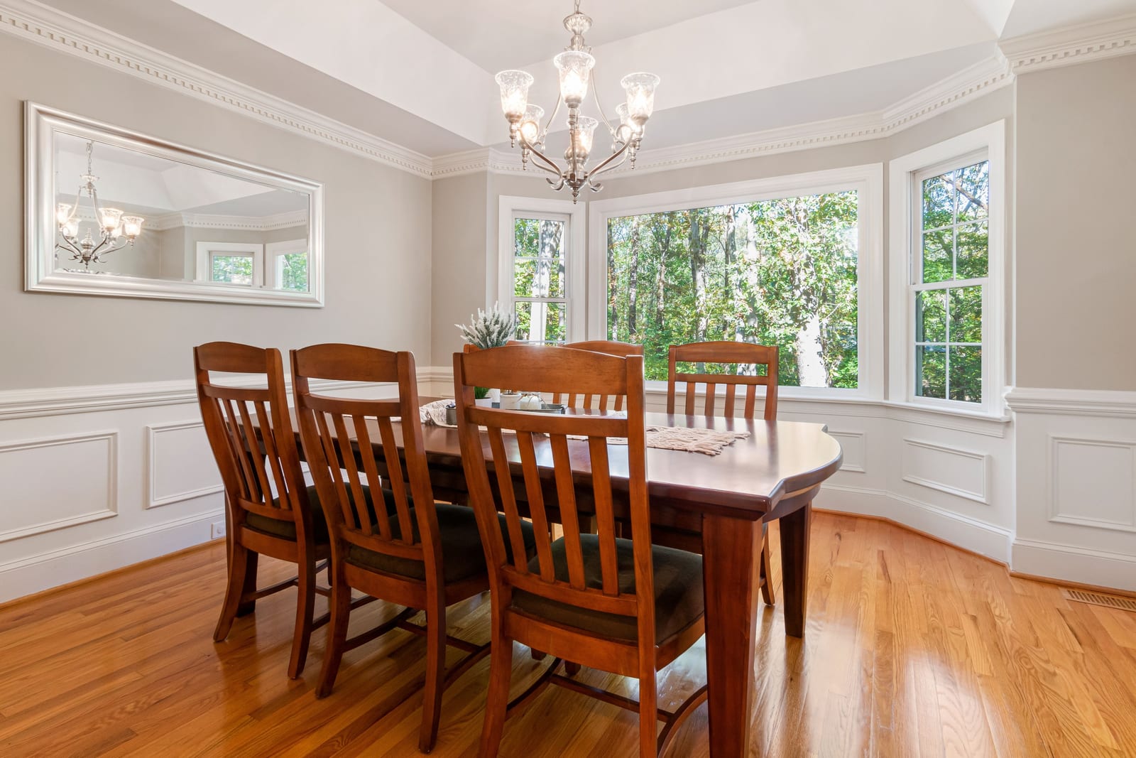 A Palmer home interior where painted walls meet custom trim in daylight.